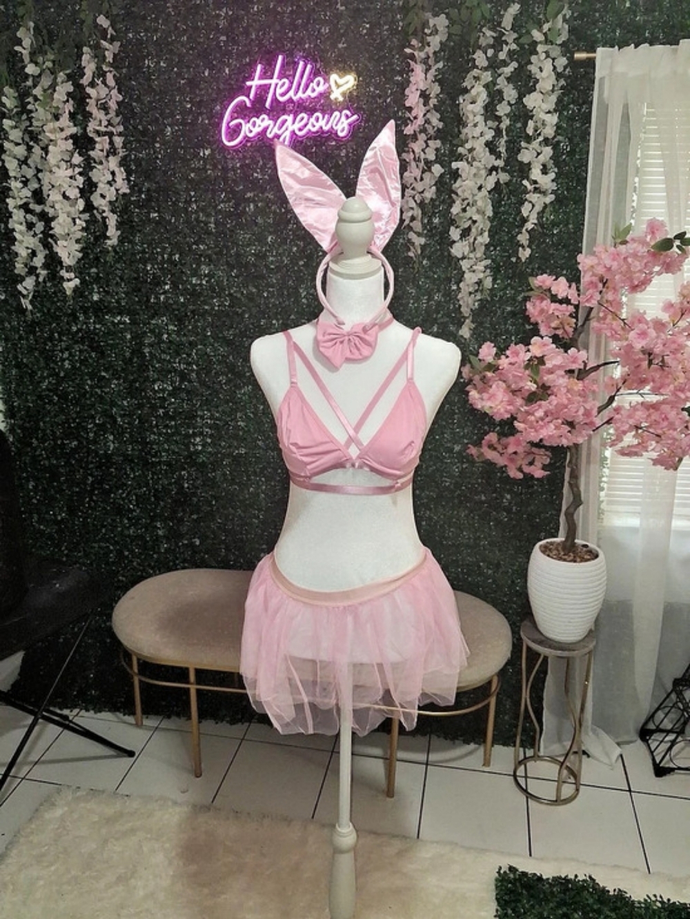 Shein Brand New Pink Bunny Costume Set